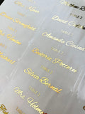 Wedding Table Place Card Name Stickers with Table Number