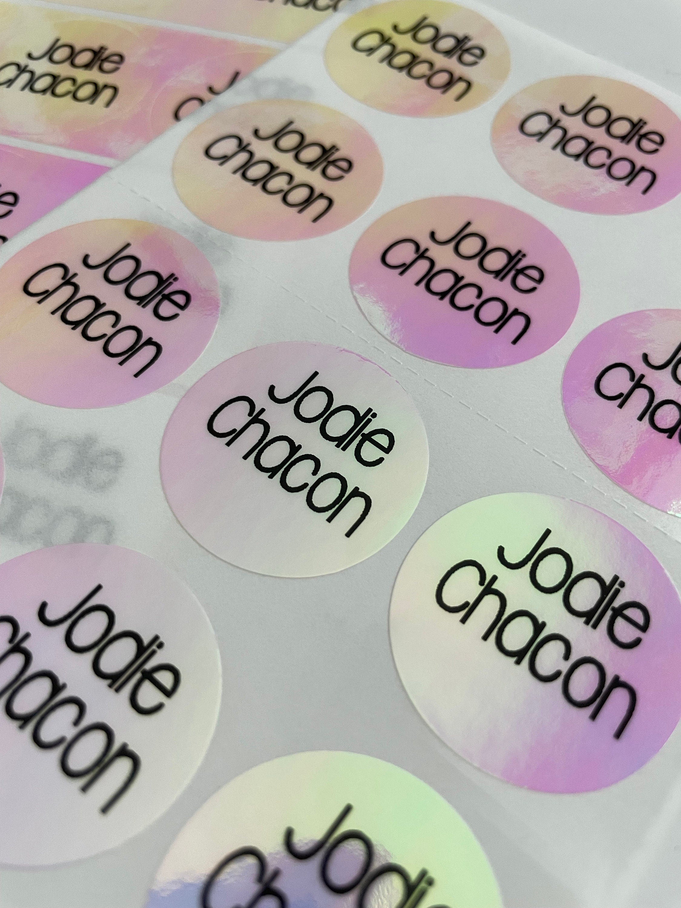 Holographic Name Label: Personalized Waterproof School Stickers
