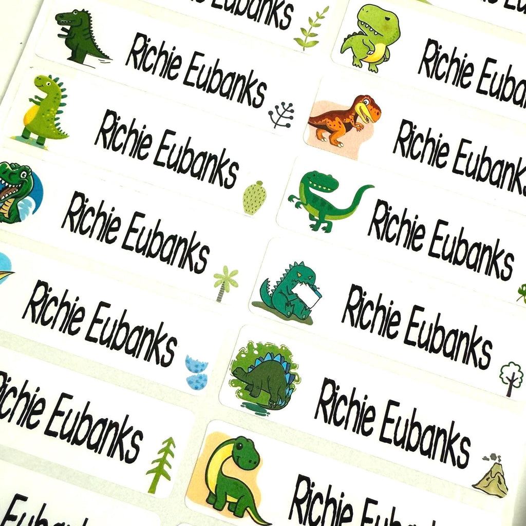 Dinosaur Personalized Waterproof School Stickers