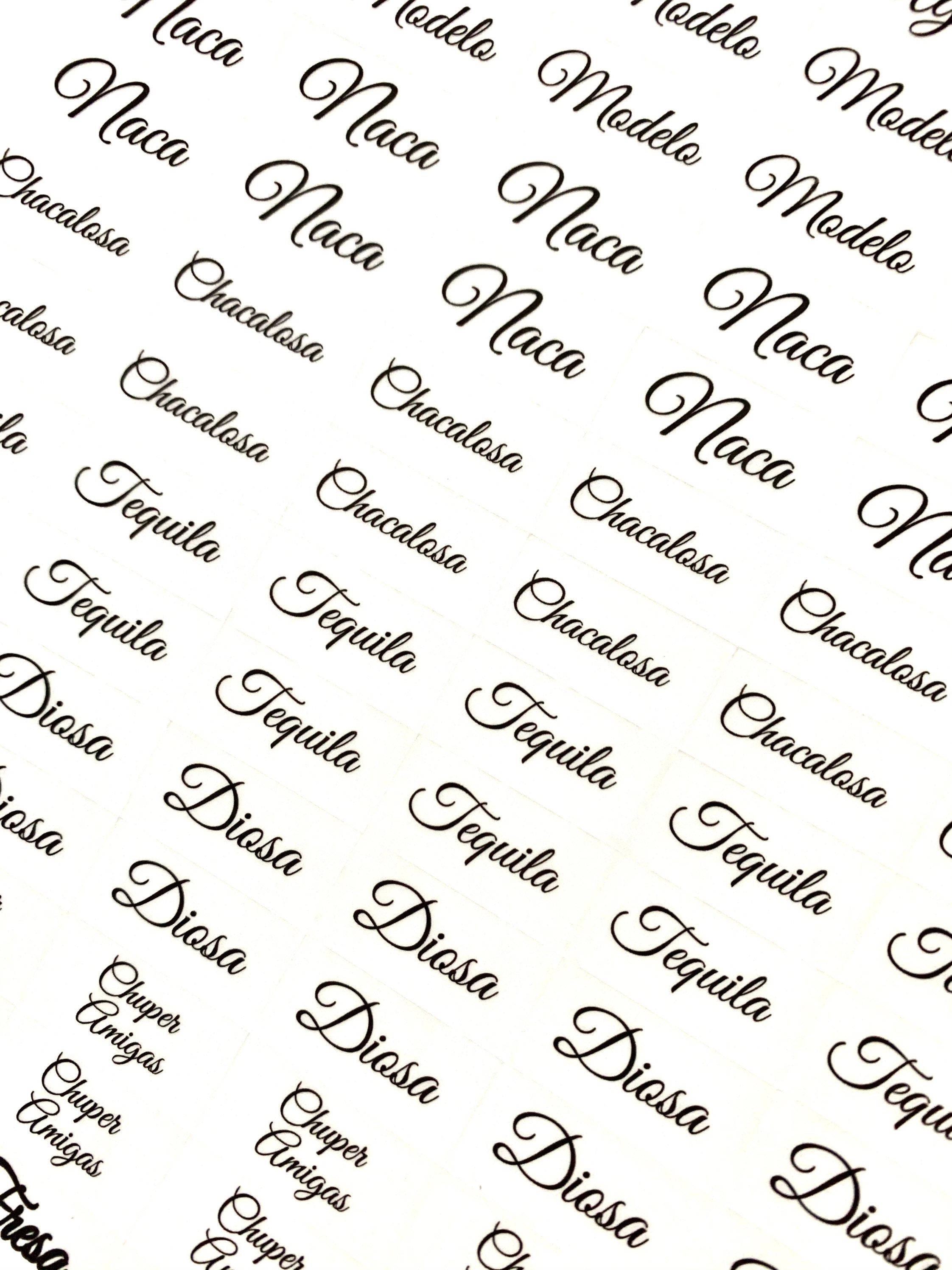 Lipgloss Custom name Stickers: Clear Rectangle personalized lash name Labels