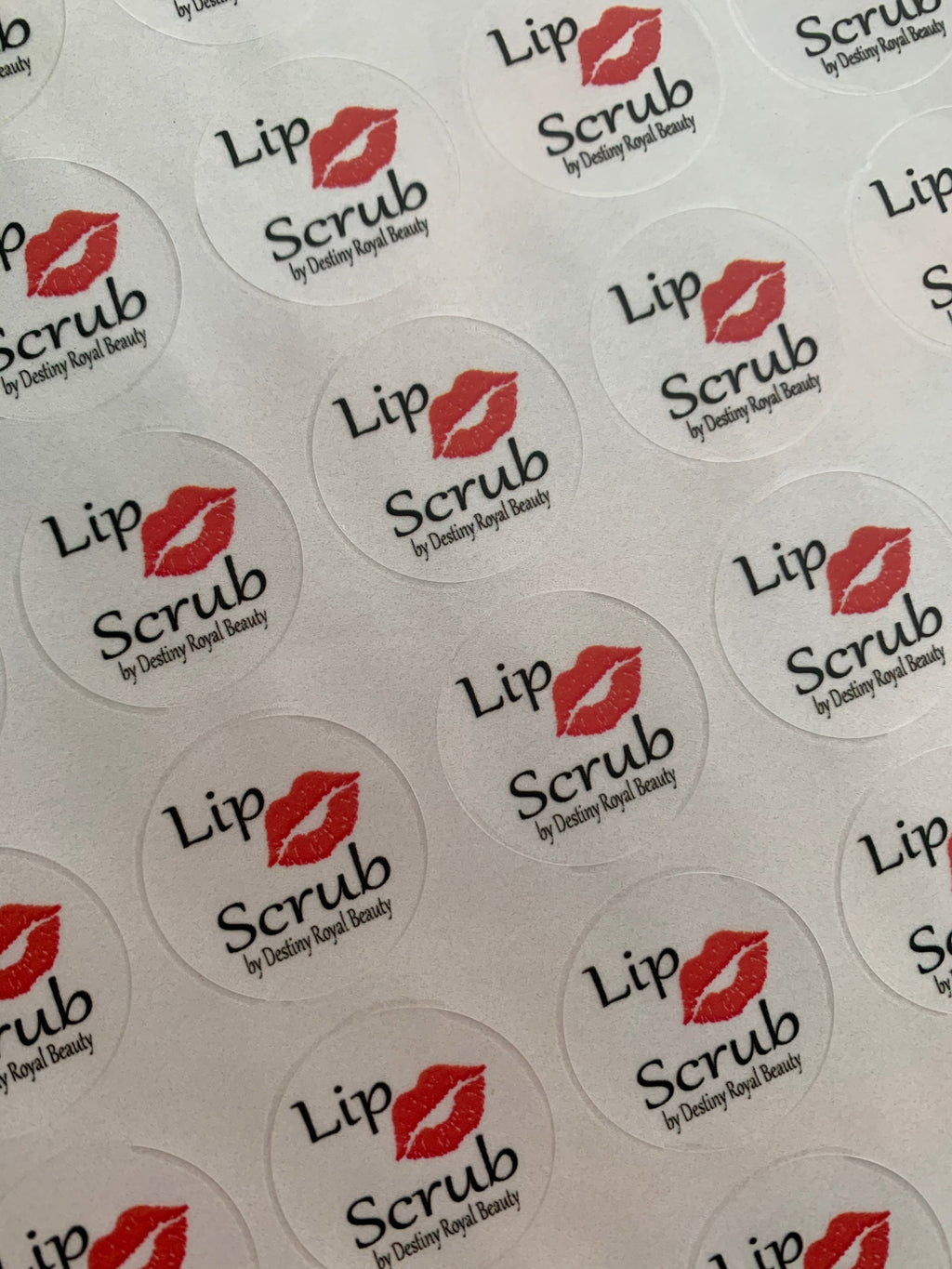 Lipgloss Stickers balm Personalized Clear Round Labels: Custom