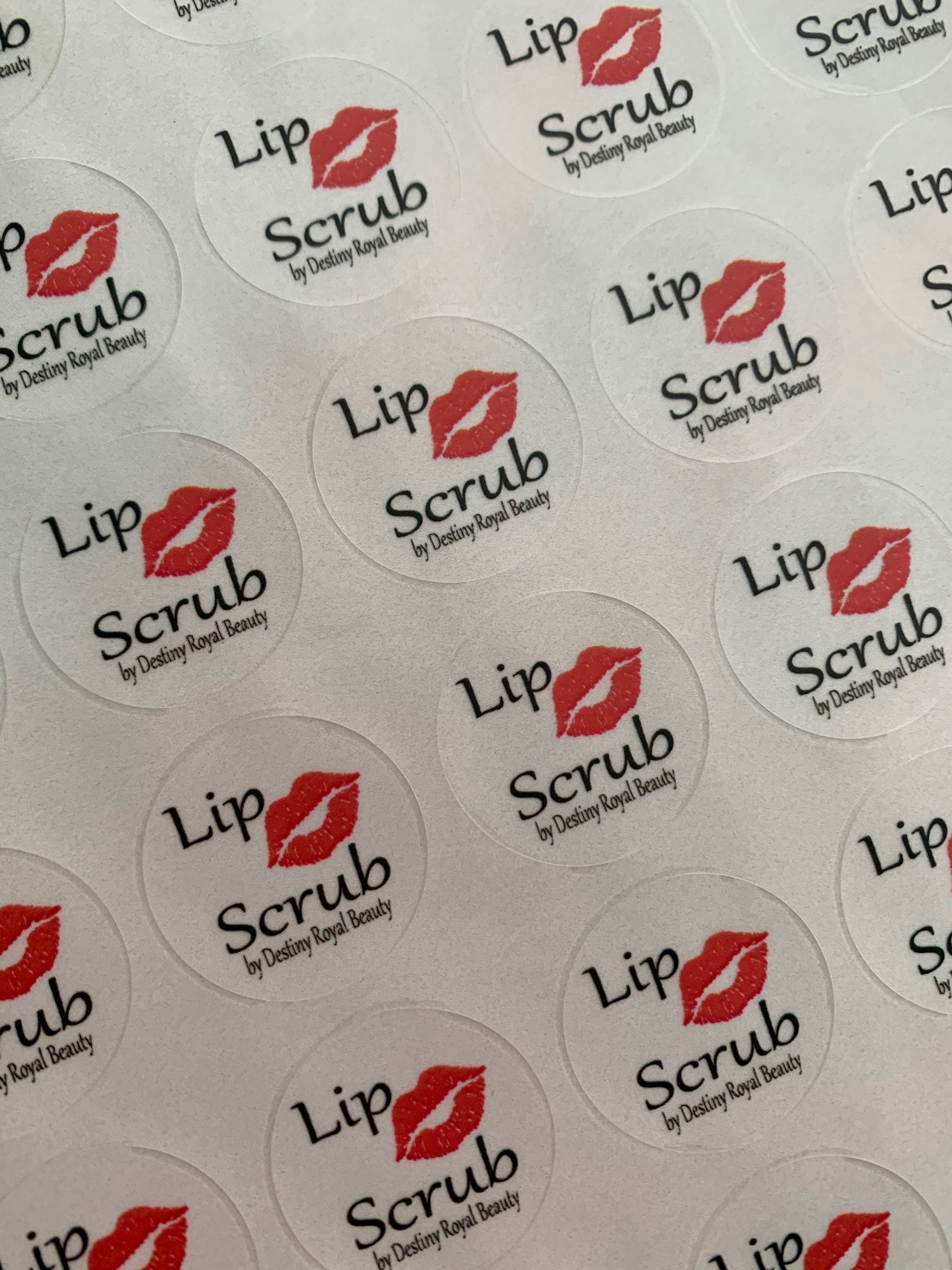Lipgloss Stickers balm Personalized Clear Round Labels: Custom