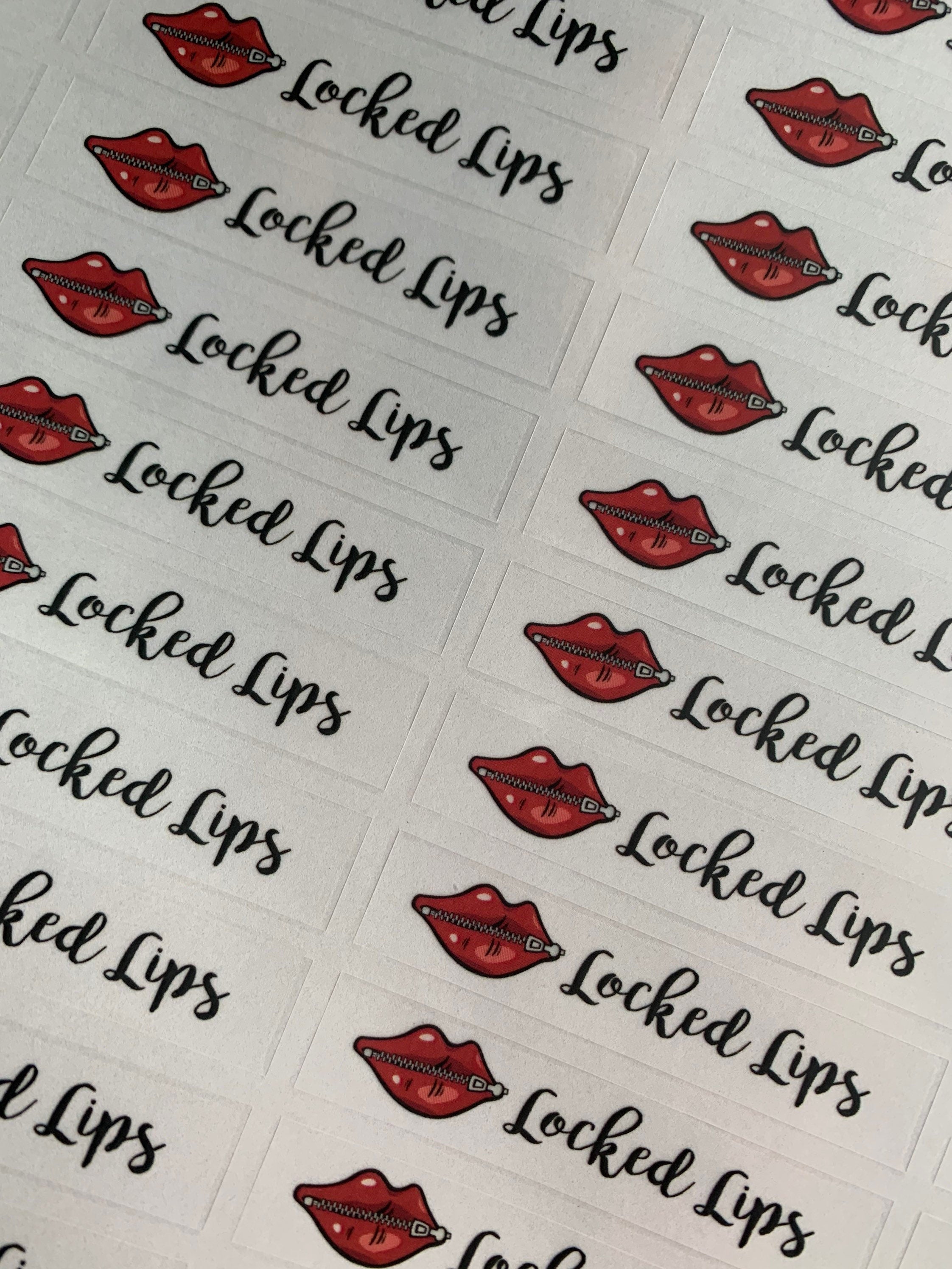 Lip Gloss custom Stickers Personalized Clear Cosmetic Labels: custom Logo, Lash