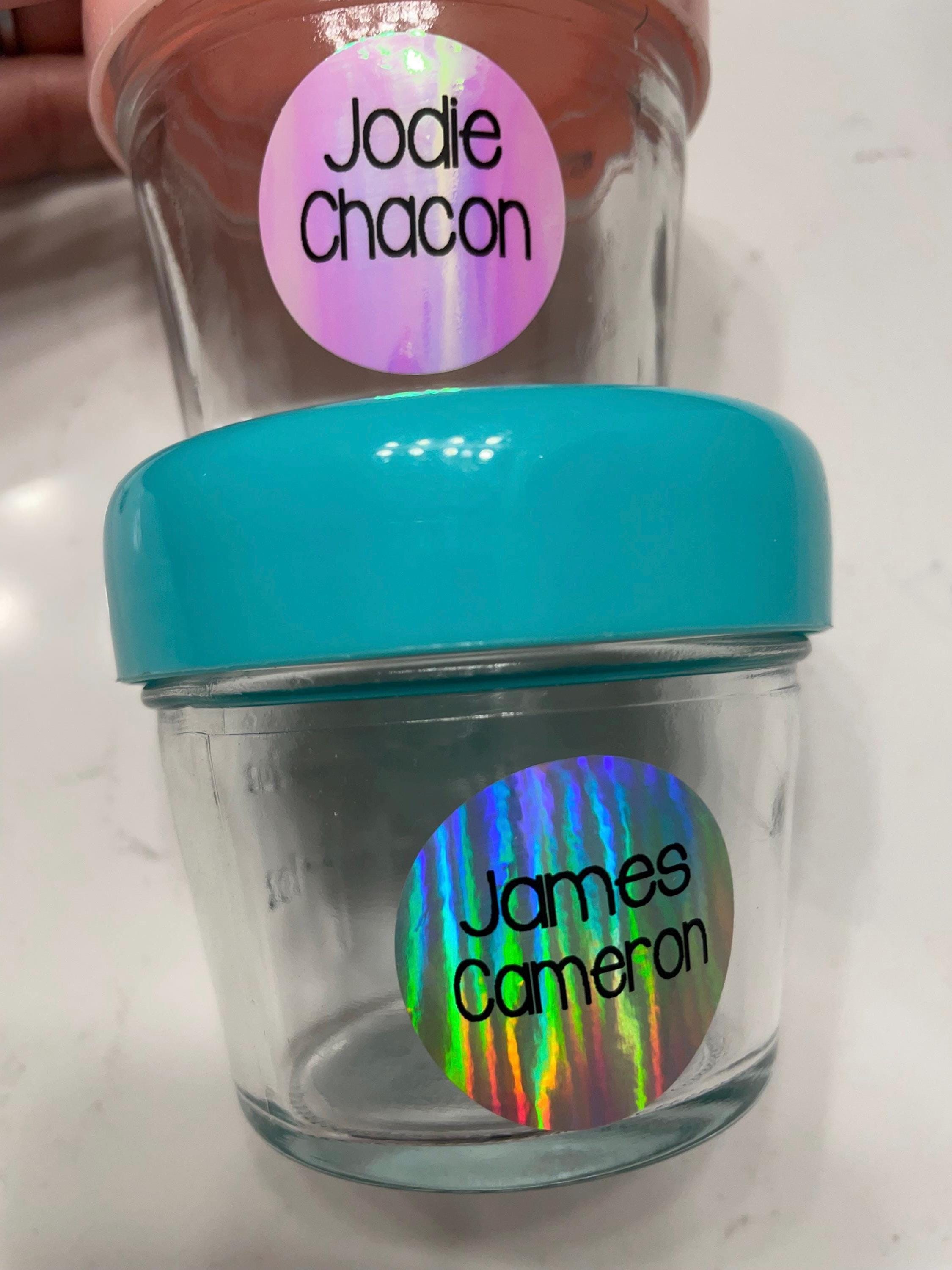 Holographic Name Label: Personalized Waterproof School Stickers