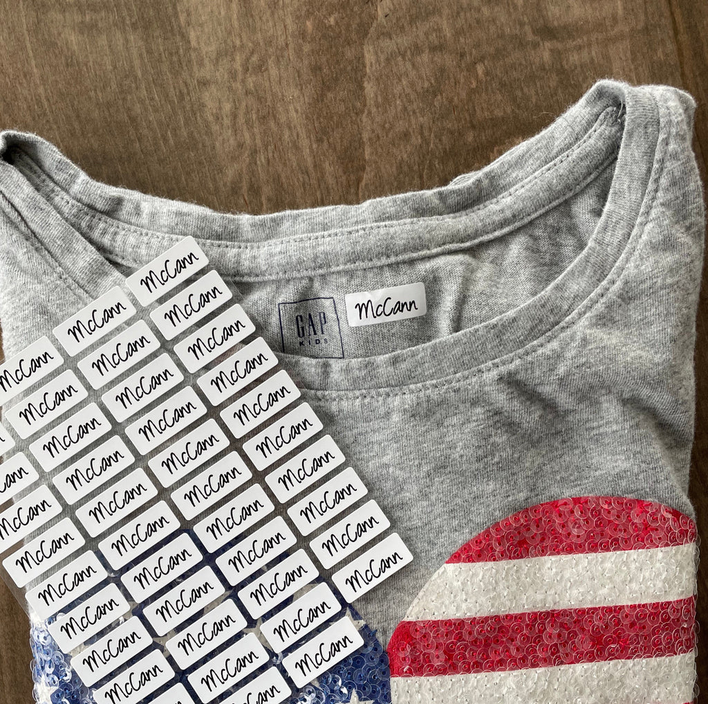 Iron On 48 Small Clothing Labels