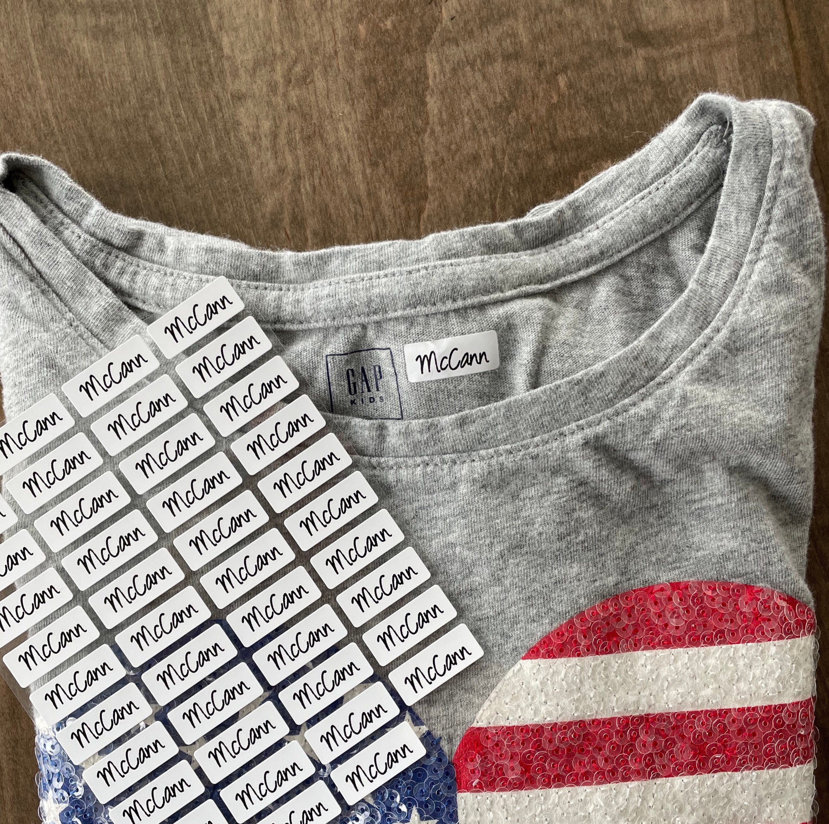 Iron On 48 Small Clothing Labels