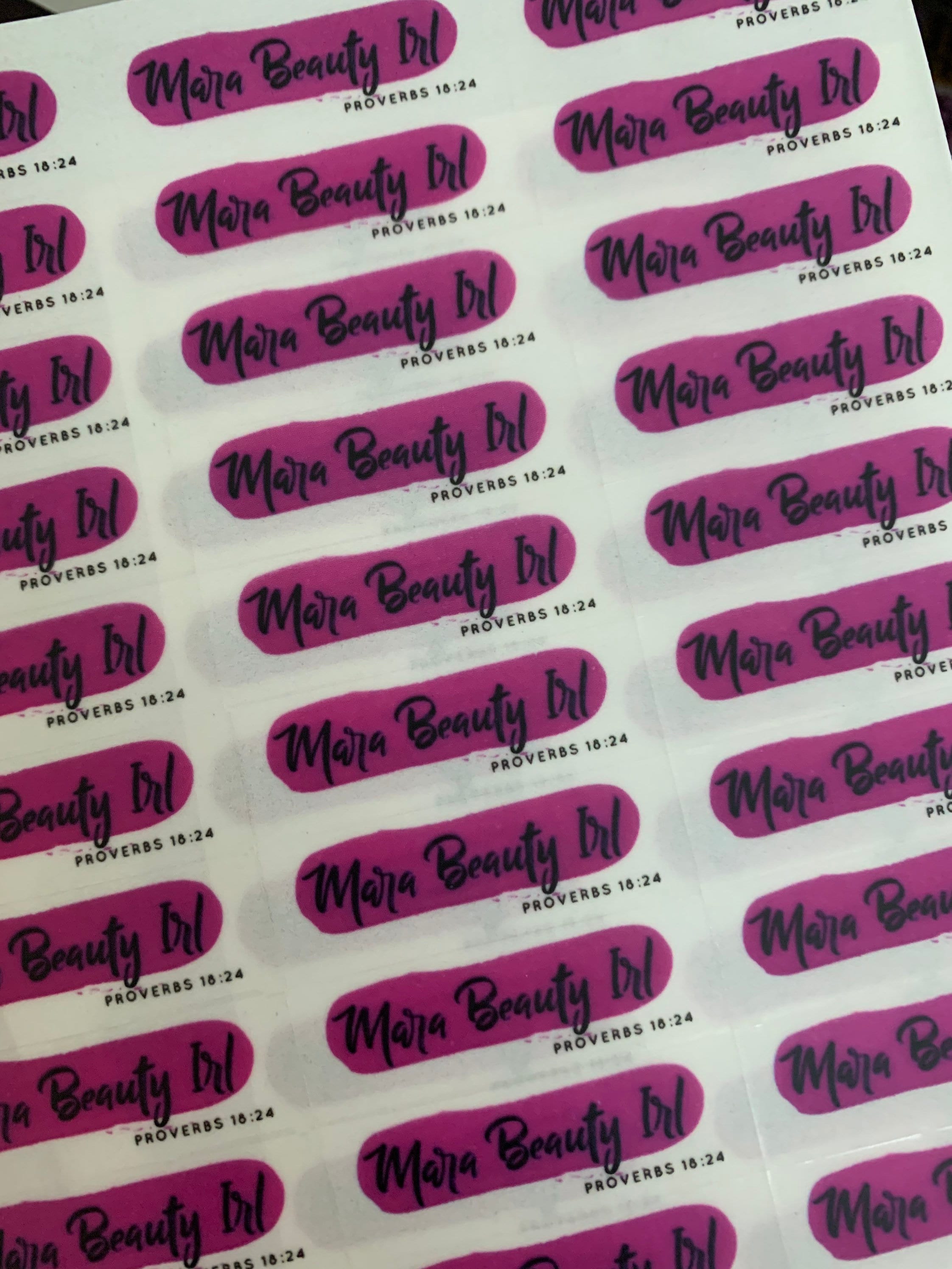 Lip Gloss custom Stickers Personalized Clear Cosmetic Labels: custom Logo, Lash