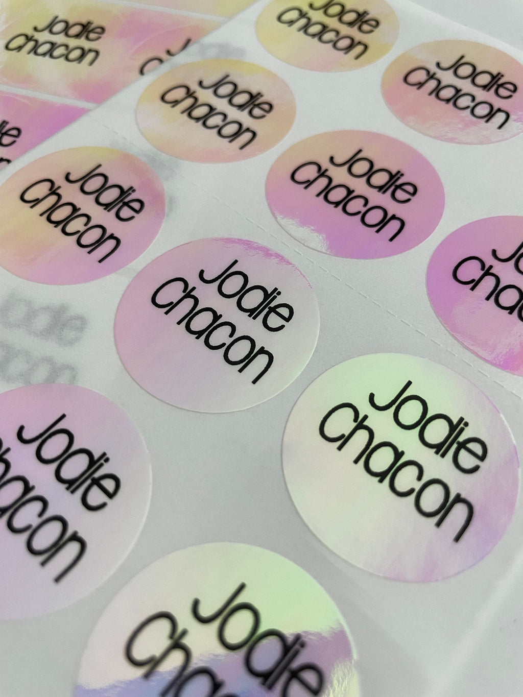Holographic Name Label: Personalized Waterproof School Stickers