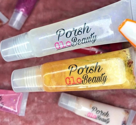 Lip Gloss custom Stickers Personalized Clear Cosmetic Labels: custom Logo, Lash