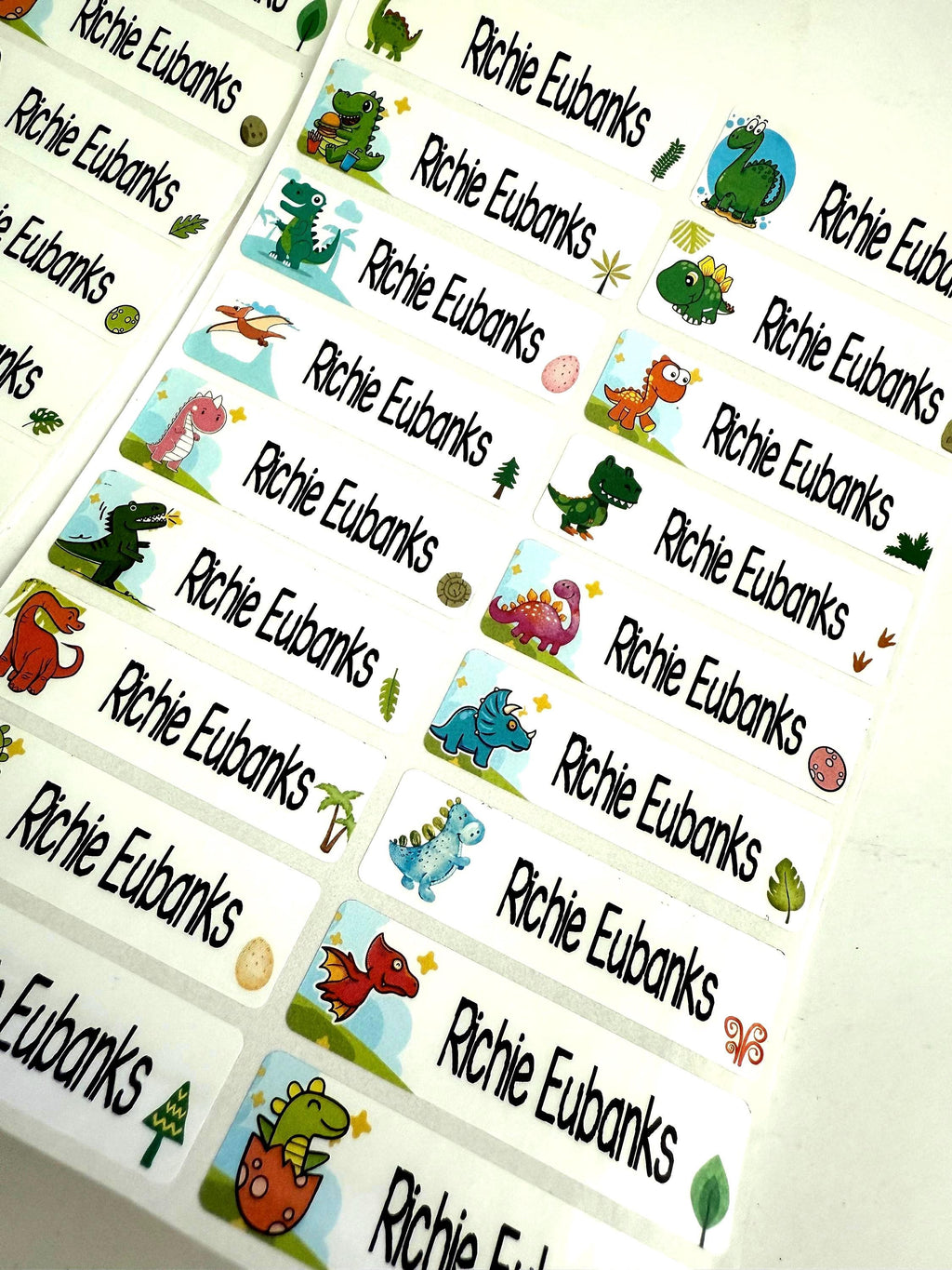 Dinosaur Personalized Waterproof School Stickers