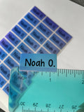 Holographic Blue Personalized Waterproof Name Labels