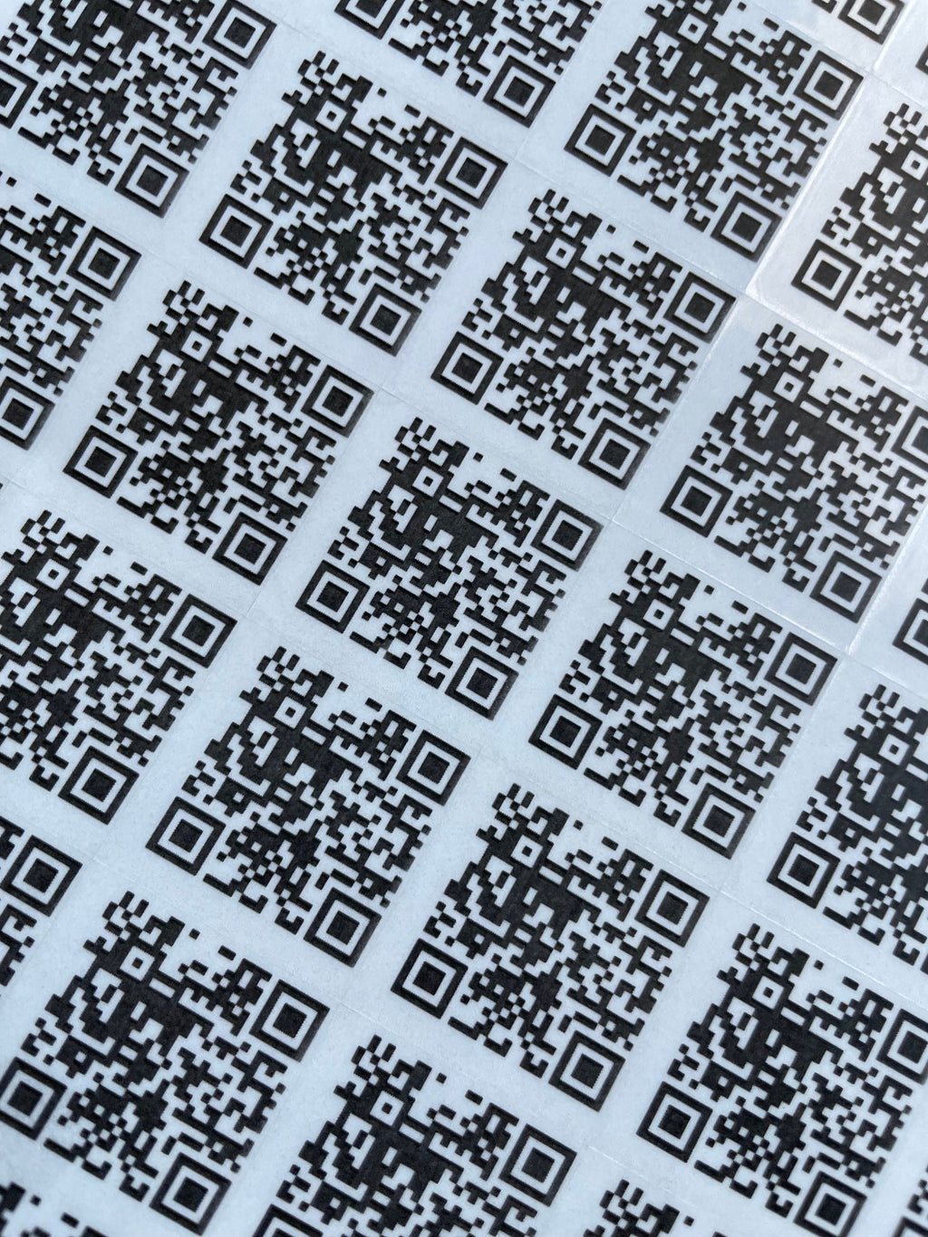 QR Code Stickers: Personalized  Metallic Foil Business & Wedding Labels