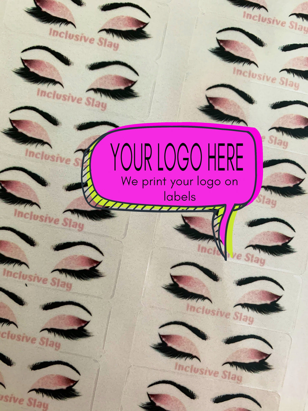 Lipgloss Lash labels Custom makeup Packaging Clear Stickers
