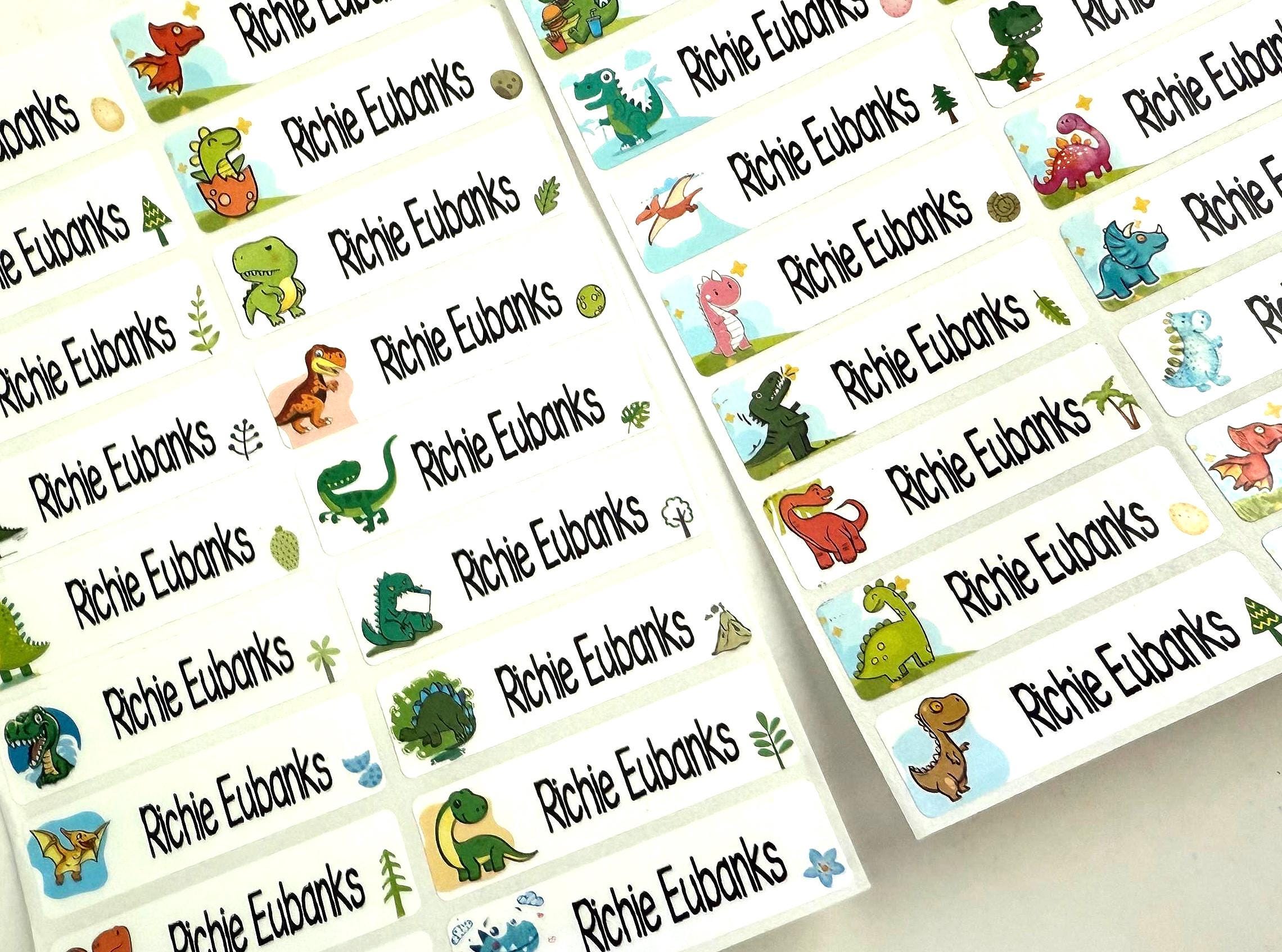 Dinosaur Personalized Waterproof School Stickers