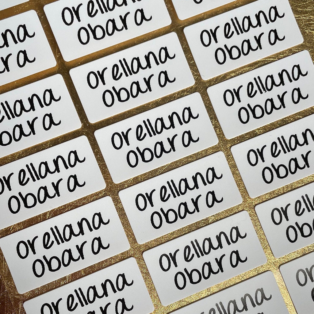 Iron On 24 Medium Clothing Labels