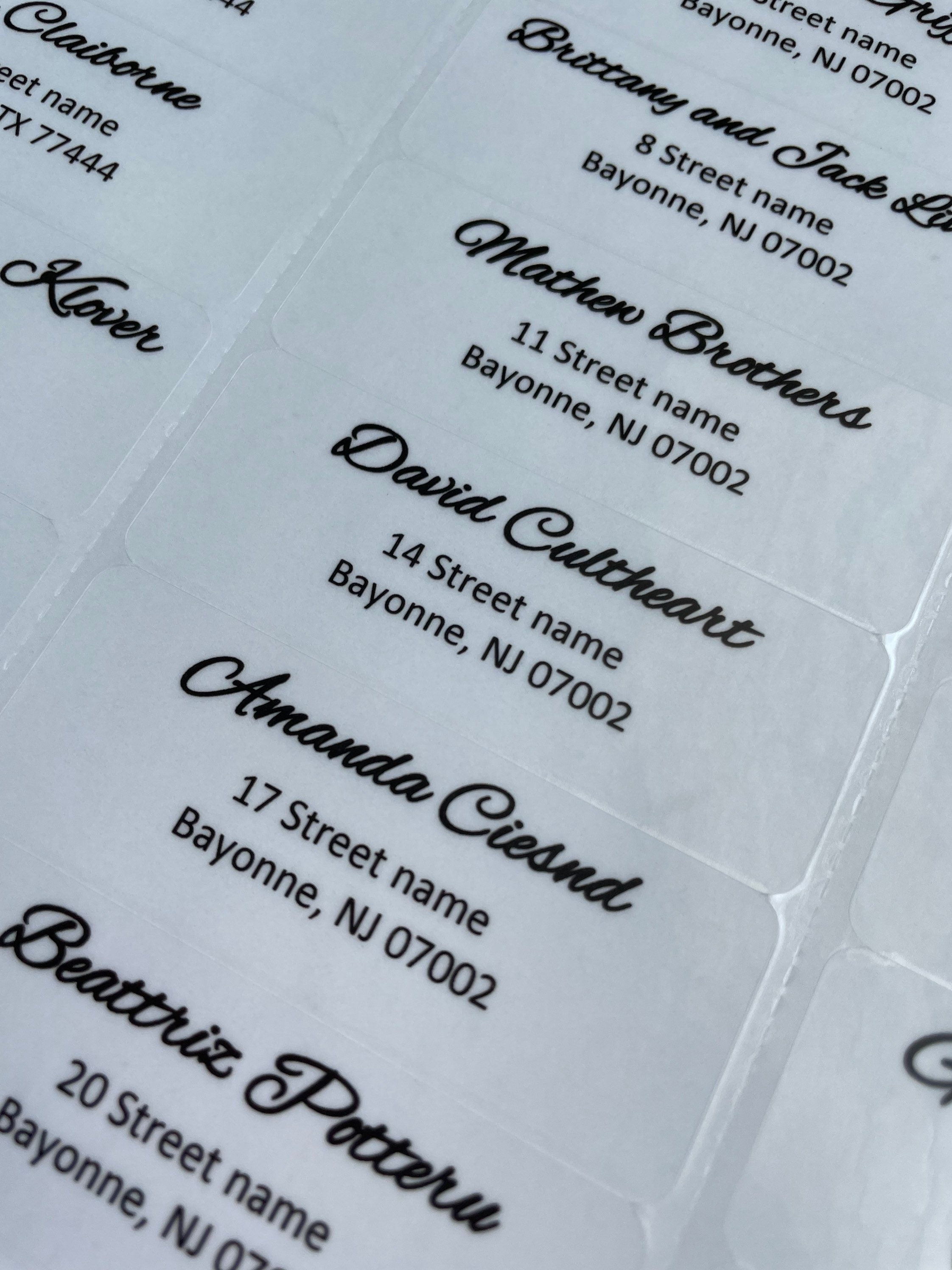 Wedding Guest Address or return address Foil Labels