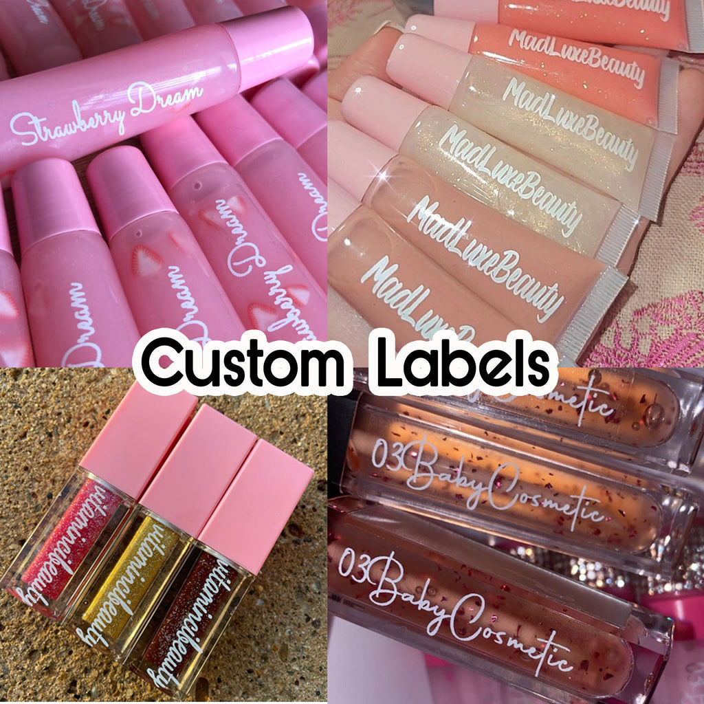 Lip Gloss Custom Clear Labels: Waterproof Foil Cosmetic Stickers