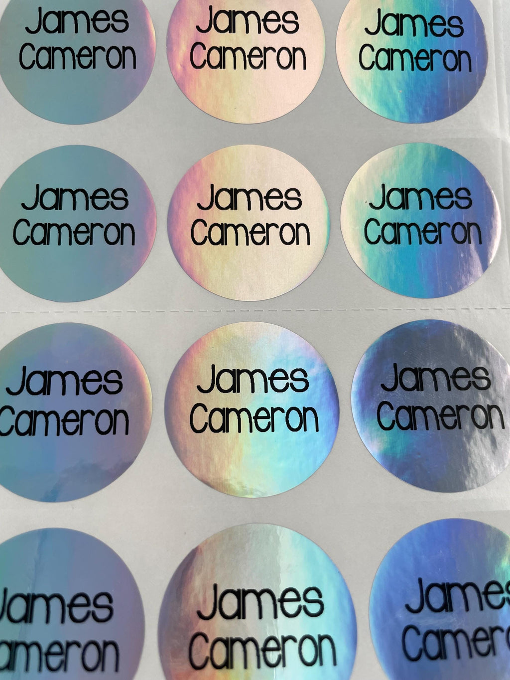 Holographic Name Label: Personalized Waterproof School Stickers