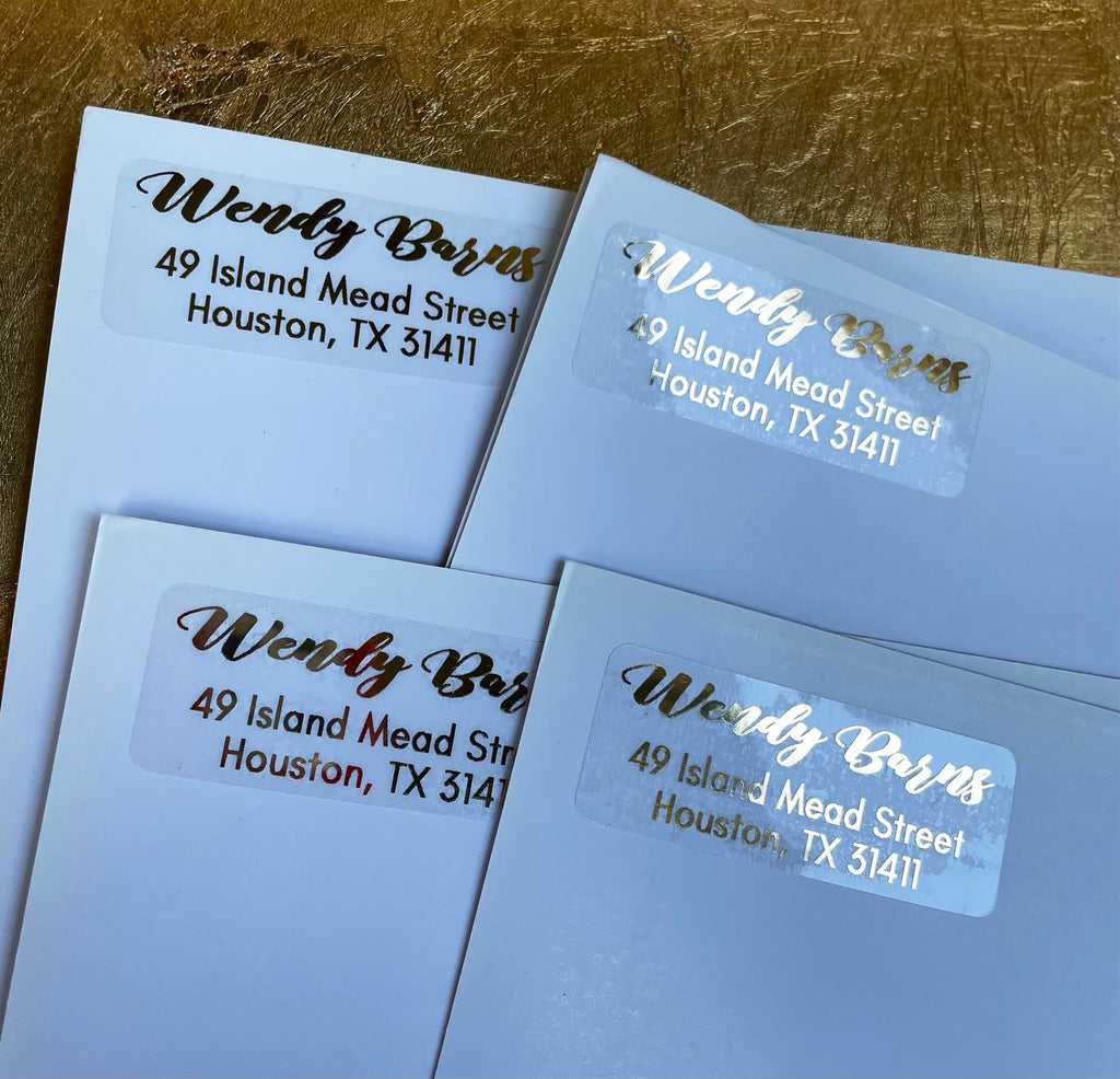 Wedding Personalized Clear Return Address Labels
