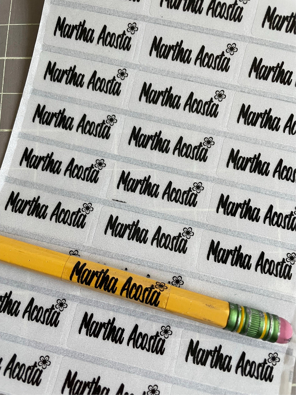 Clear Waterproof  Personalized Name Stickers Labels