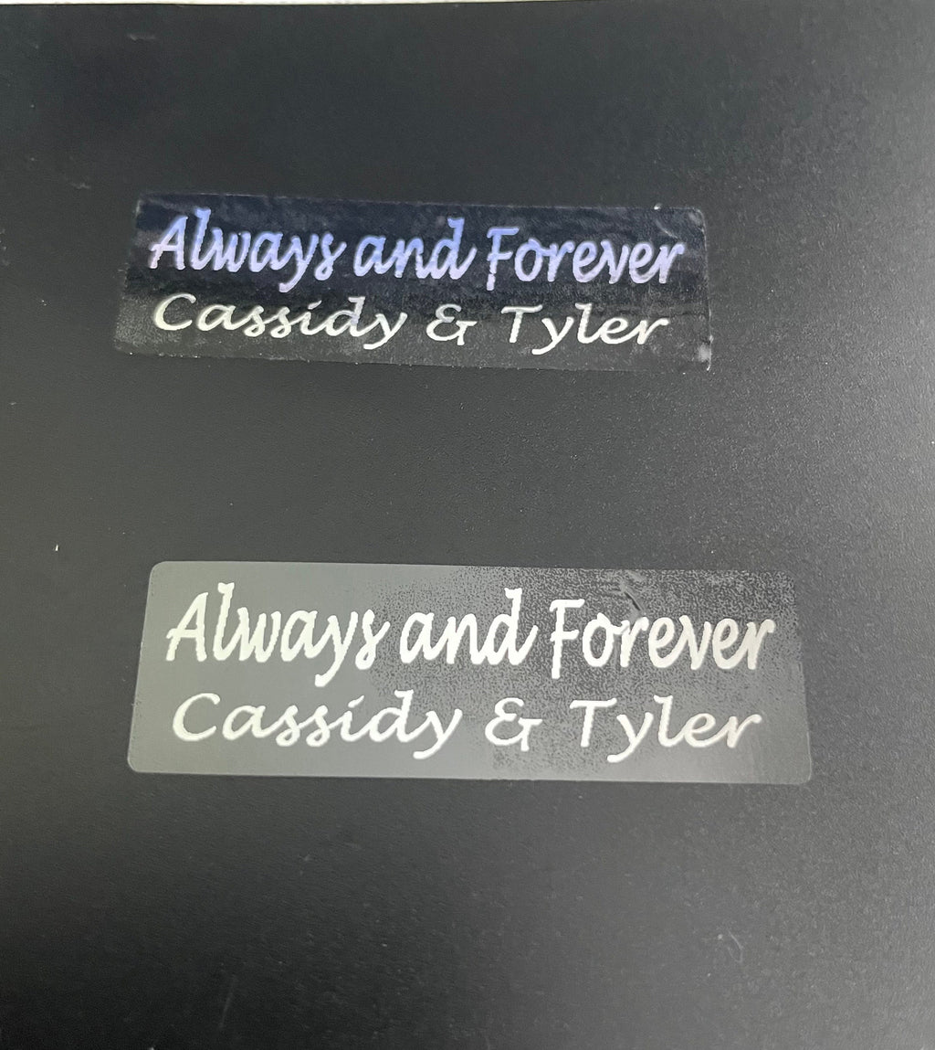 Wedding Table Place Card Name Stickers with Table Number