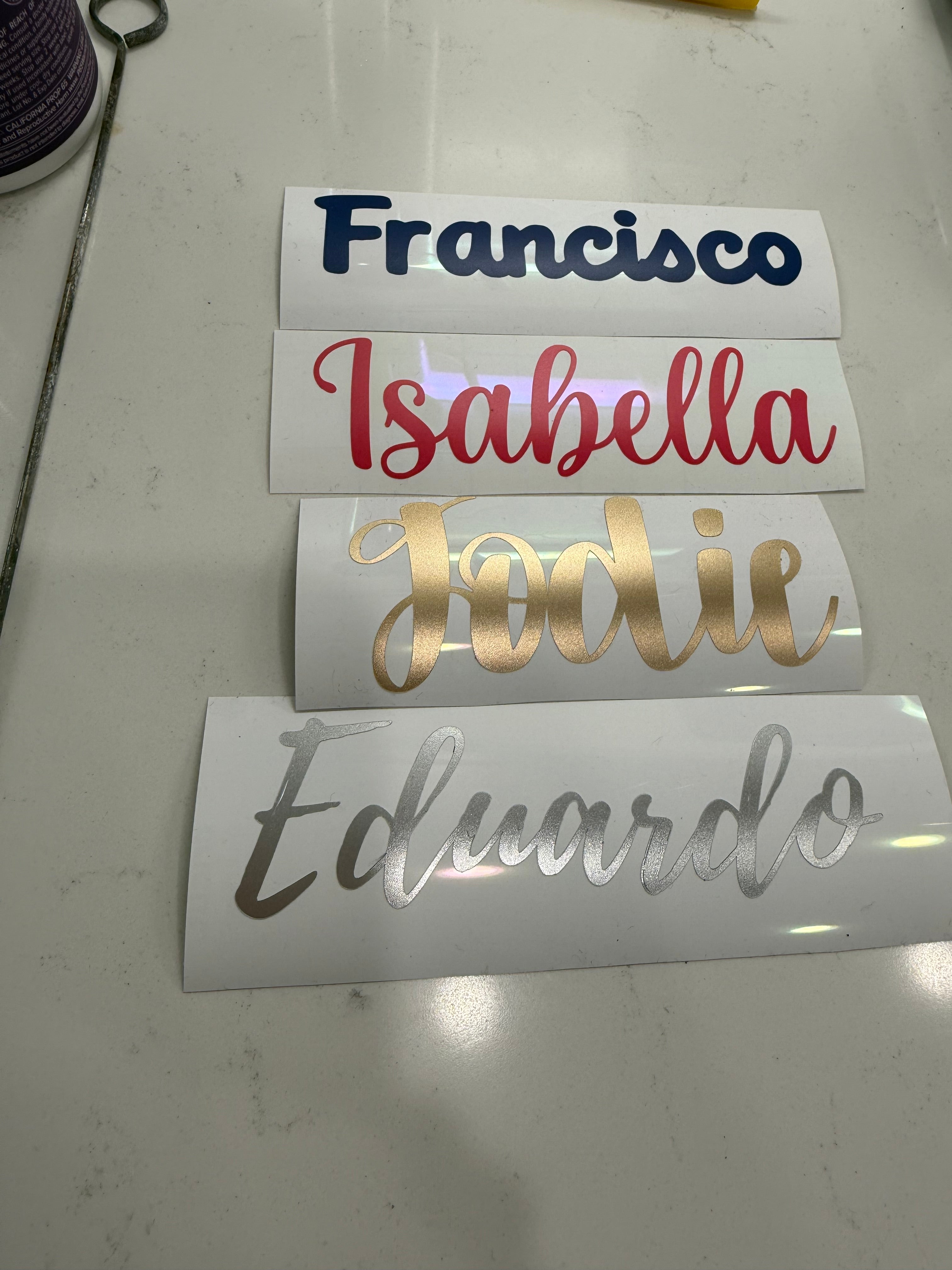 Custom Text Vinyl Decal: Personalized Name or Word Decal