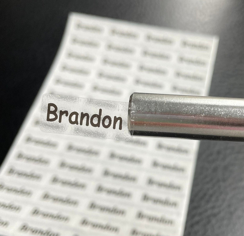 Clear Waterproof  Personalized Name Stickers Labels