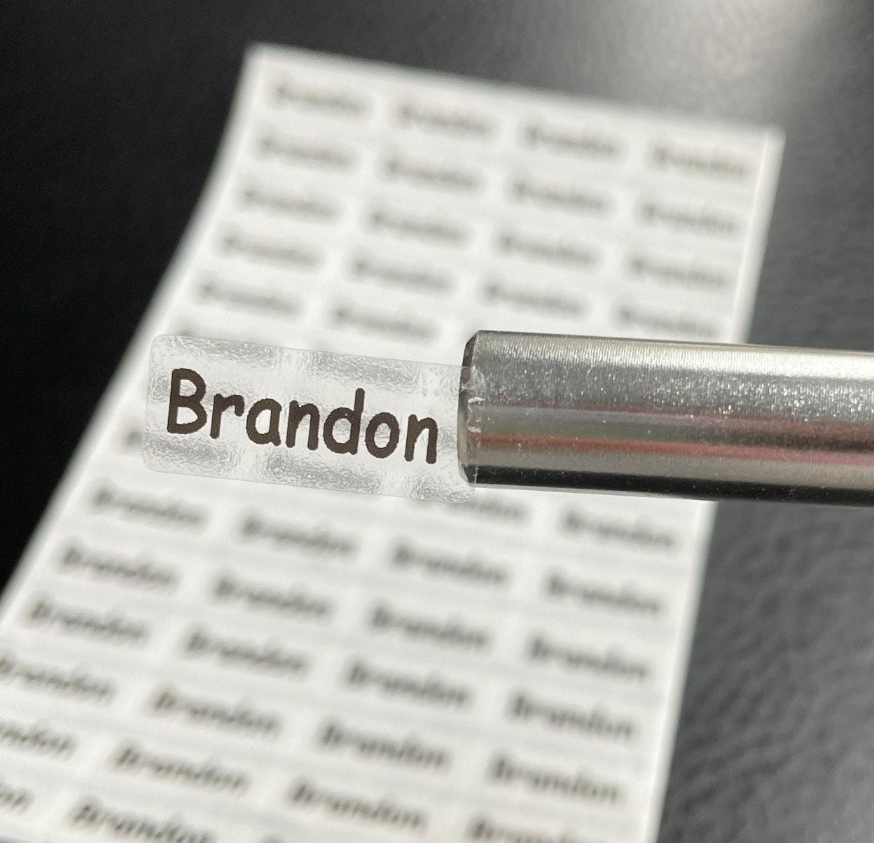 Clear Waterproof  Personalized Name Stickers Labels