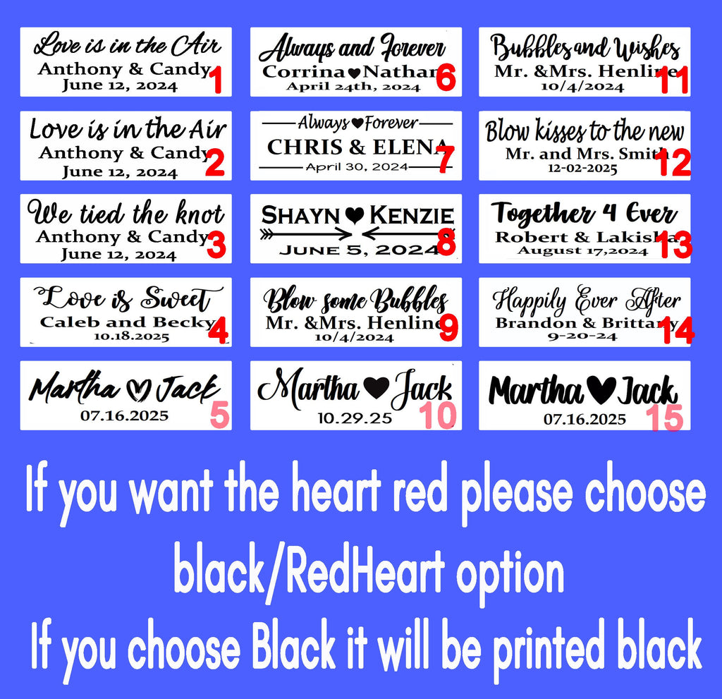 Wedding Personalized Bubble Labels: Foil Stickers, Custom wedding Favors