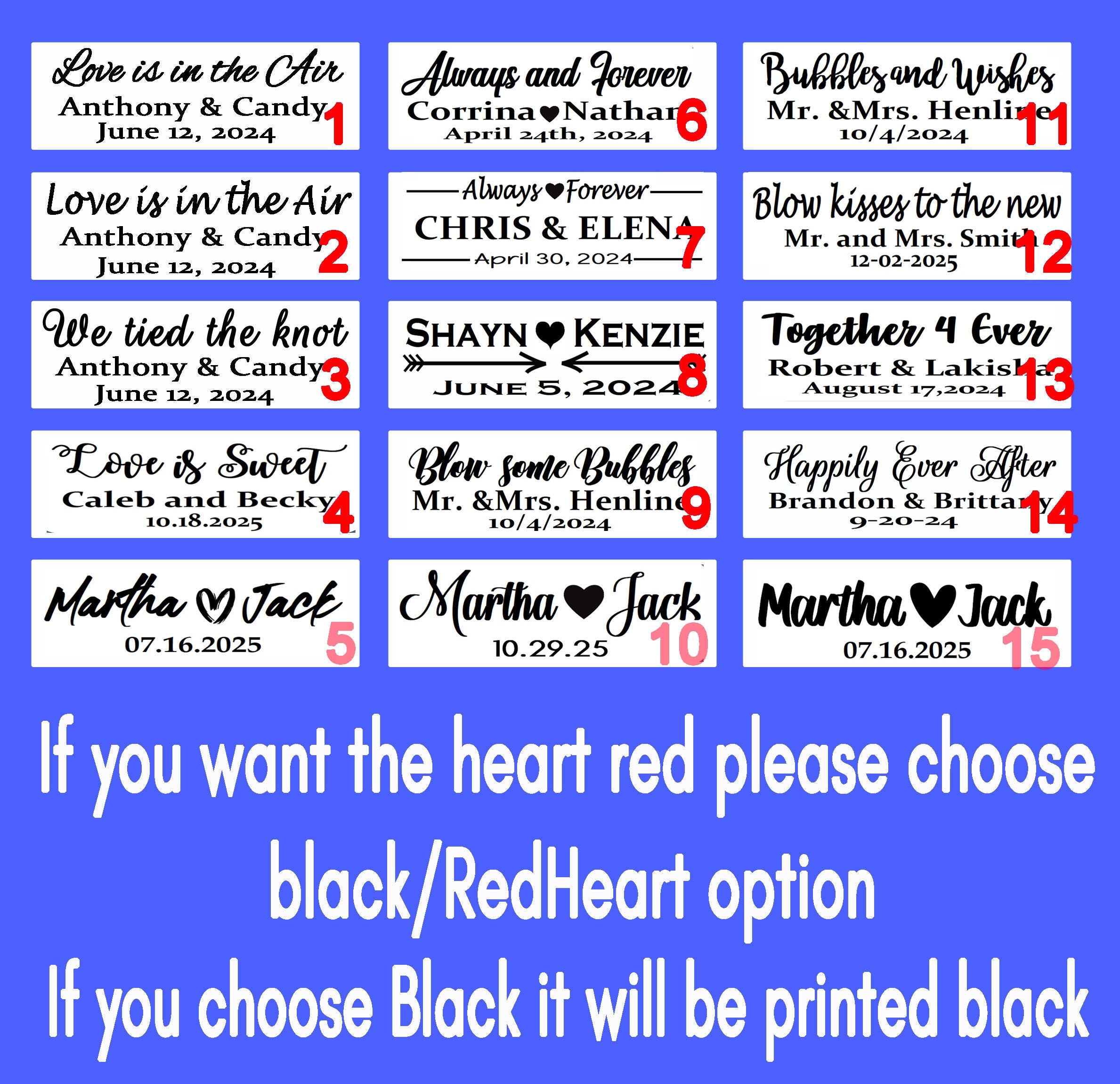 Wedding Personalized Bubble Labels: Foil Stickers, Custom wedding Favors