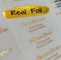 Wedding Guest Address or return address Foil Labels