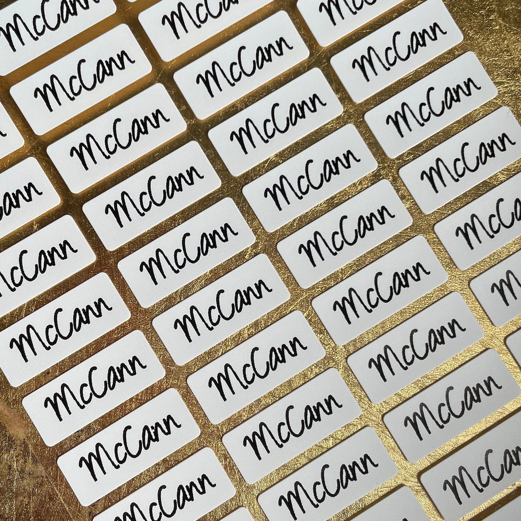 Iron On 48 Small Clothing Labels