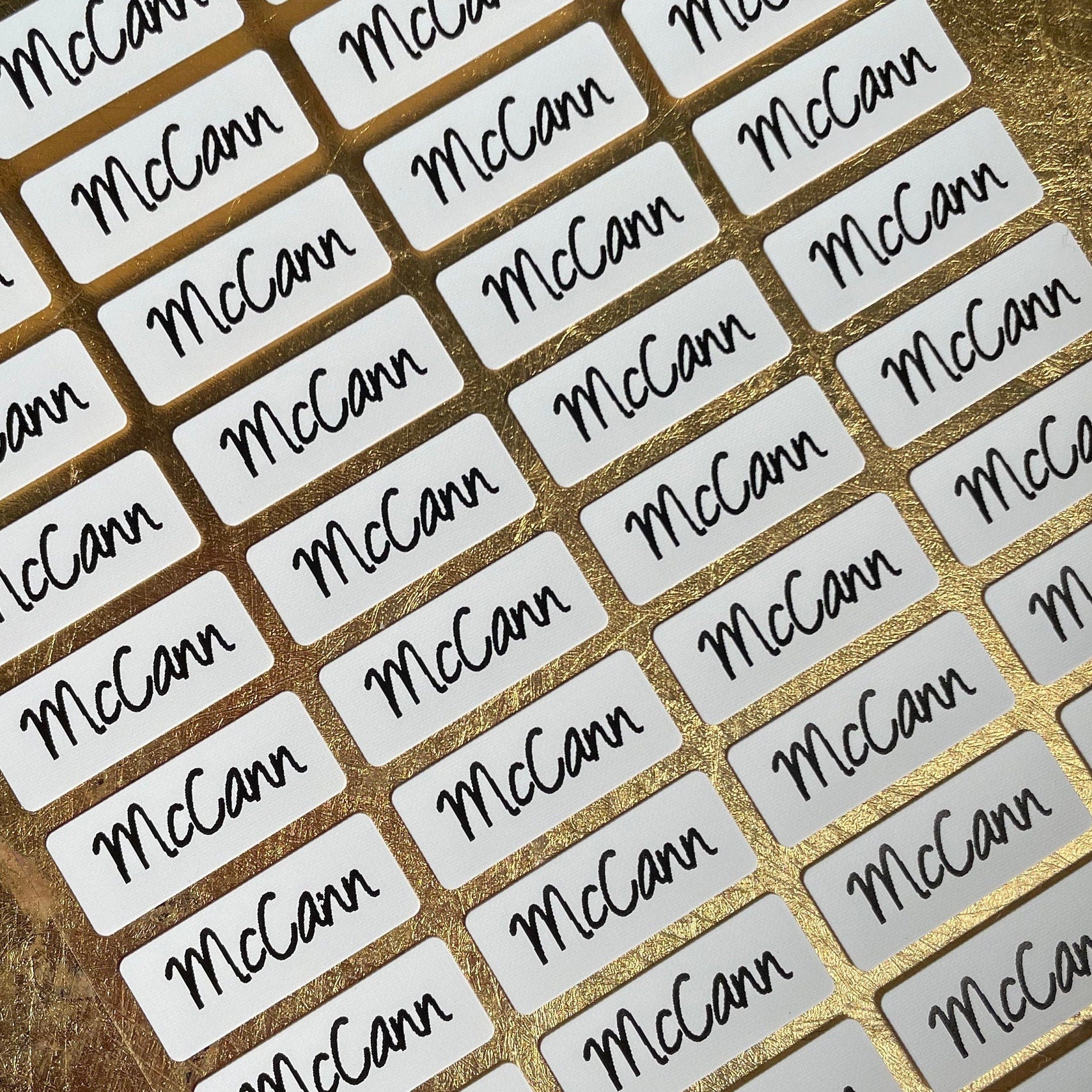 Iron On 48 Small Clothing Labels