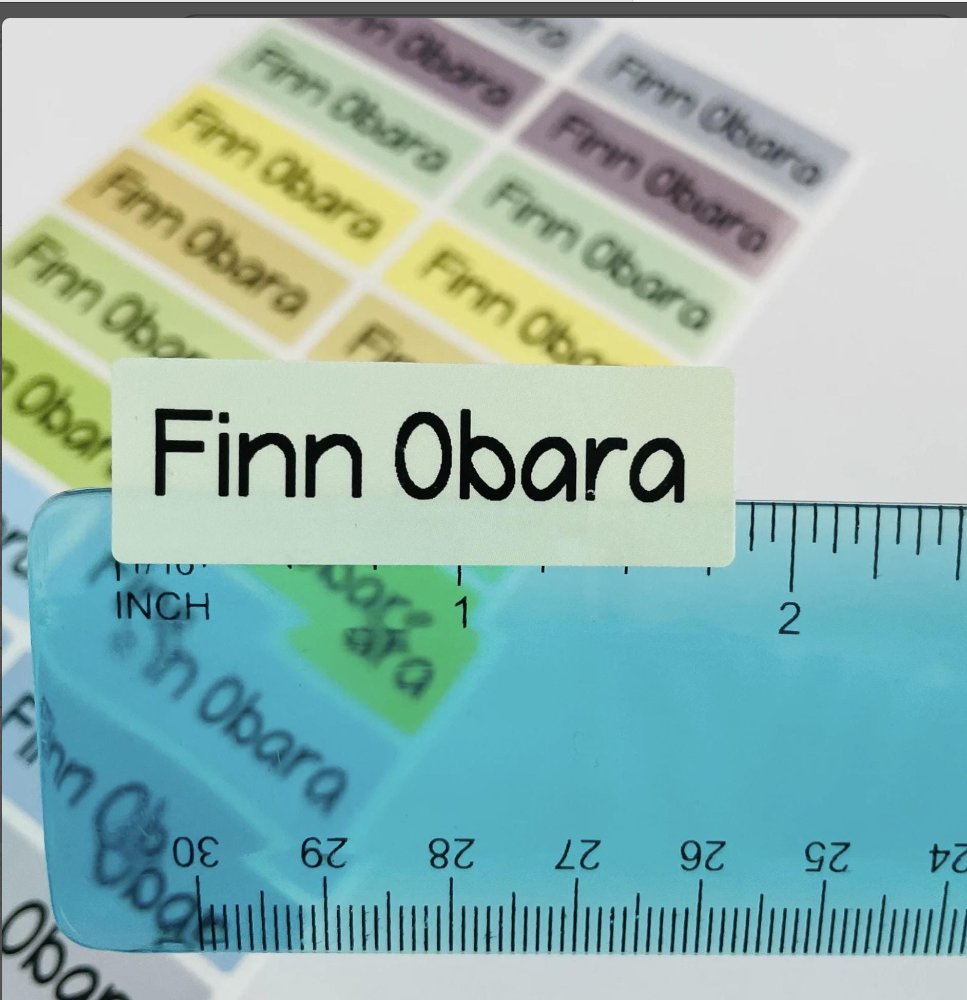 Colorful Personalized Name Waterproof Kids Labels