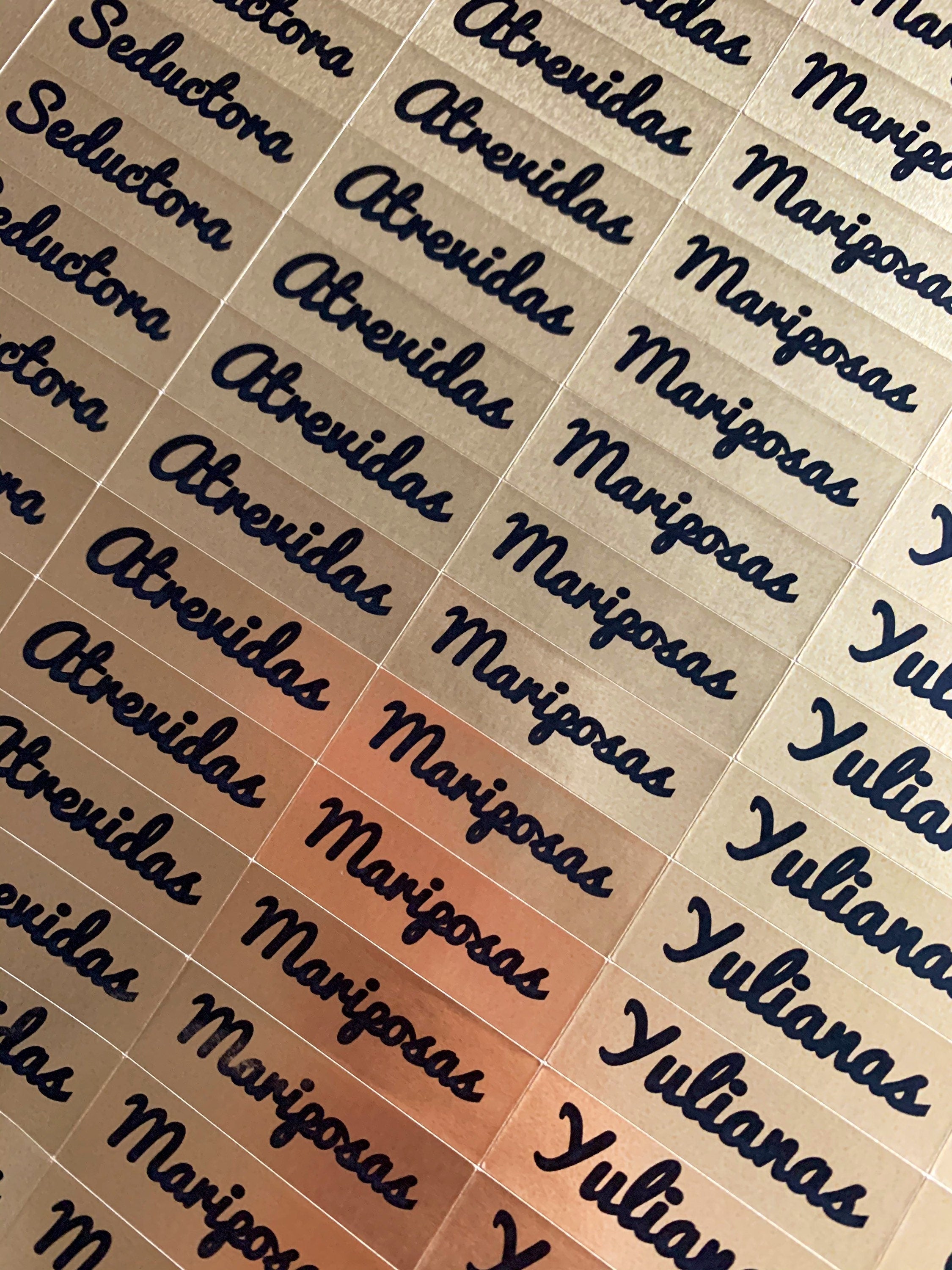 Lipgloss Custom name Stickers: Clear Rectangle personalized lash name Labels