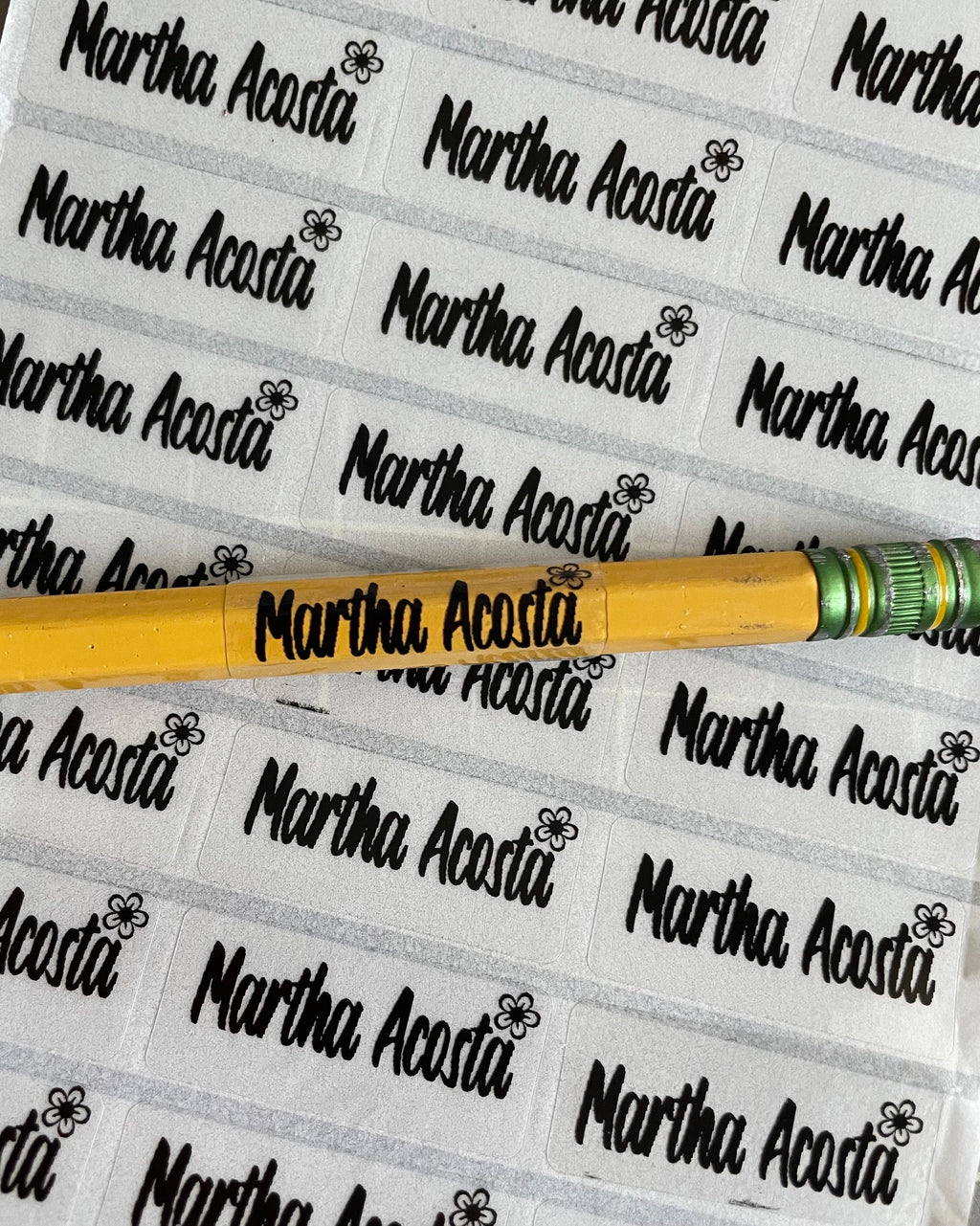 Clear Waterproof  Personalized Name Stickers Labels