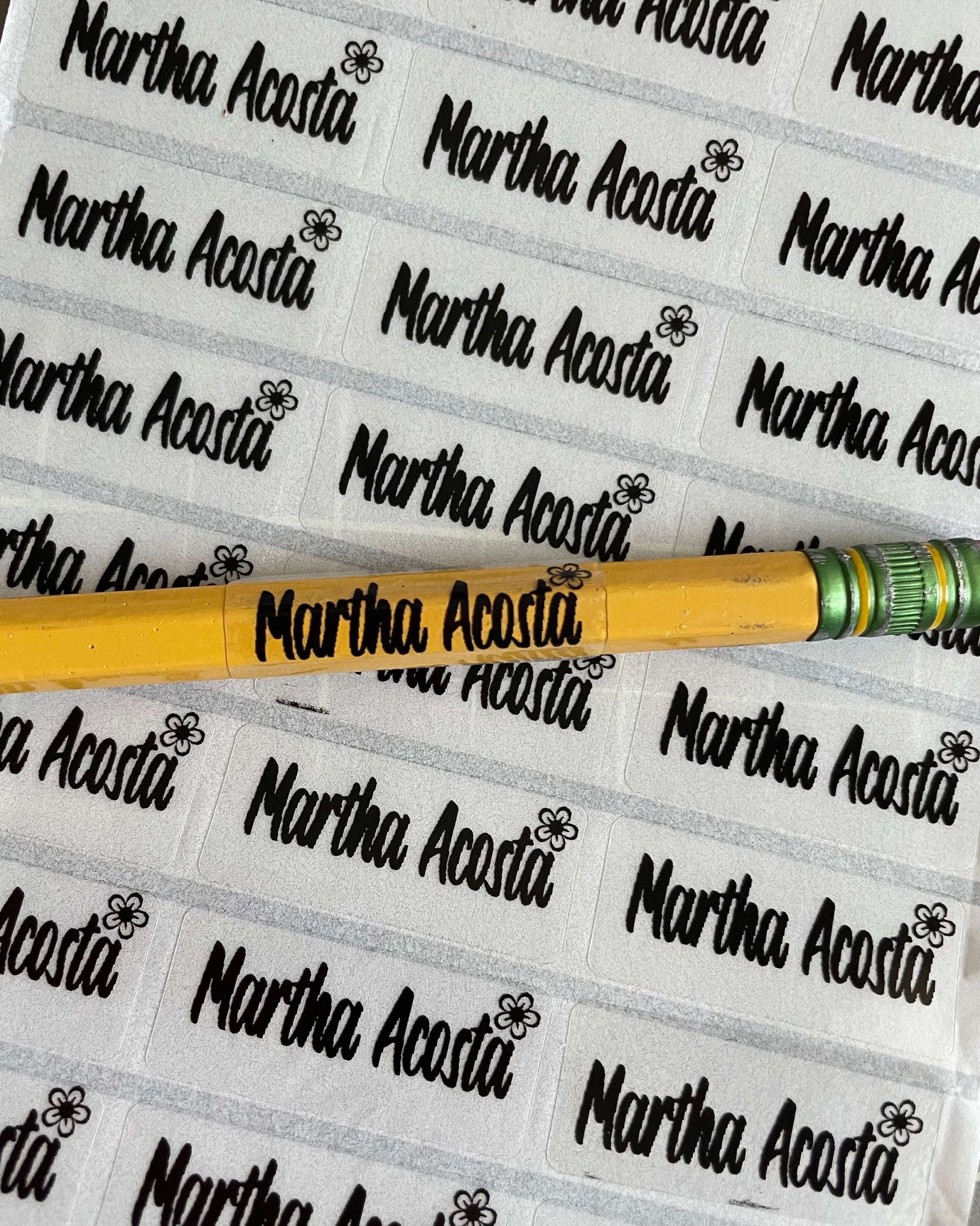 Clear Waterproof  Personalized Name Stickers Labels