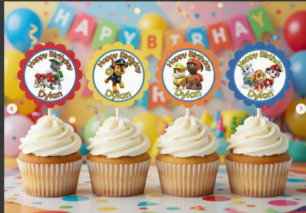 Party Cupcake Topper Decoration Dog