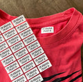 Iron On 24 Medium Clothing Labels
