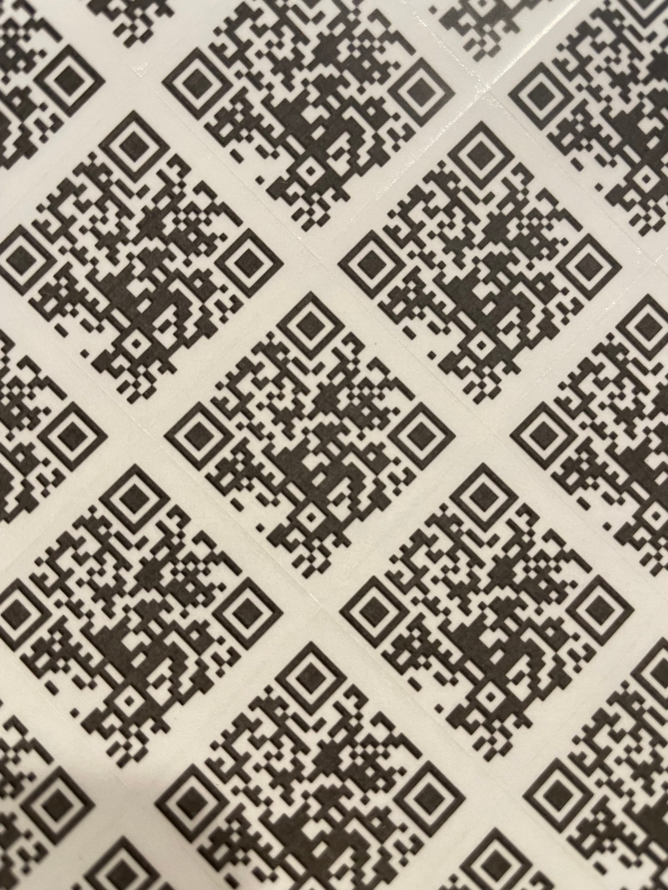 QR Code Stickers: Personalized  Metallic Foil Business & Wedding Labels