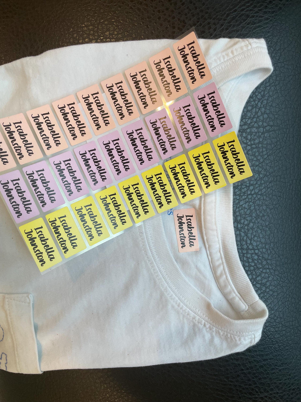 Iron On 24 Medium Color Clothing Labels