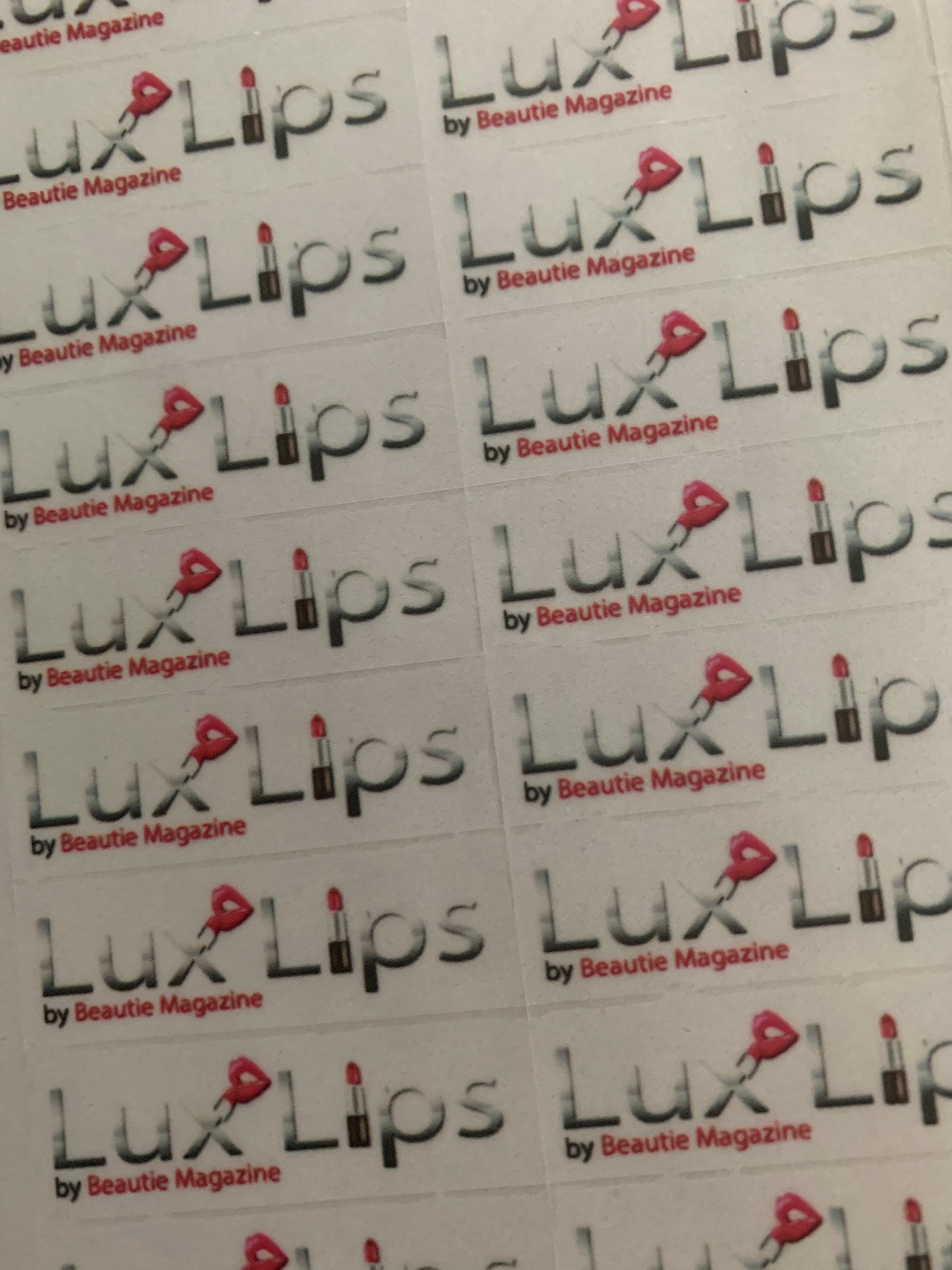 Lip Gloss custom Stickers Personalized Clear Cosmetic Labels: custom Logo, Lash
