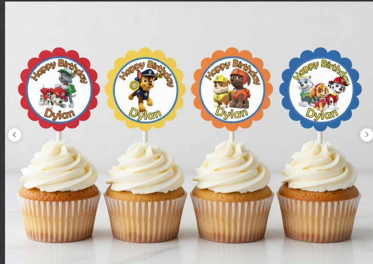 Party Cupcake Topper Decoration Dog