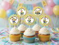Party Cupcake Topper Decoration designs Yellow