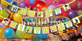 Party Banner Character personalized Birthday Decoration