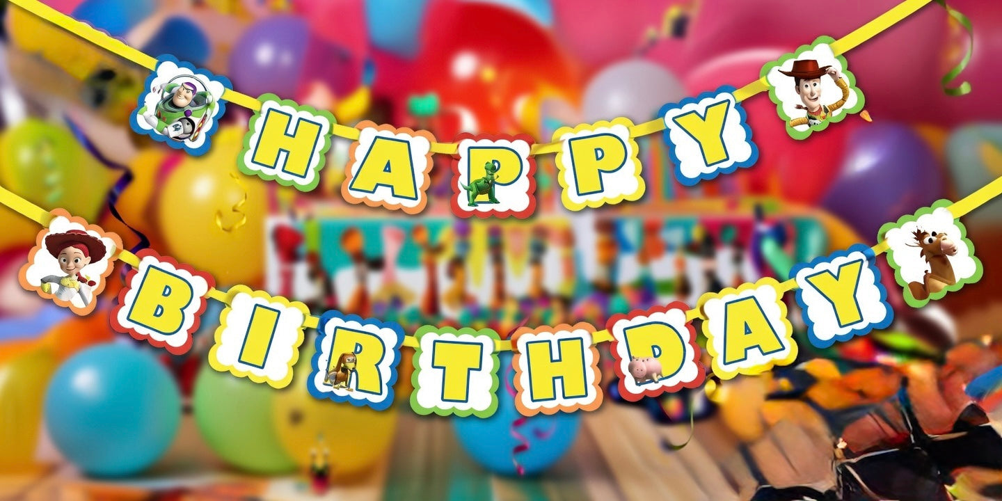 Party Banner Character personalized Birthday Decoration