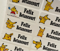 Character pokemon pikachu school  Personalized Kids Name Labels stickers Large