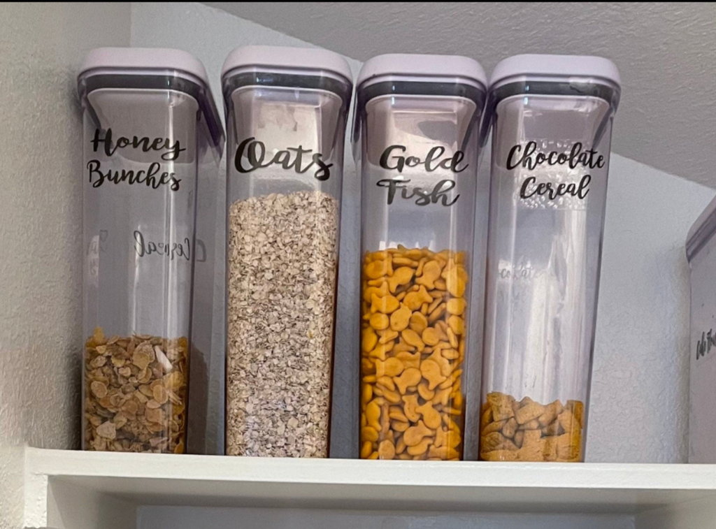 Pantry organizer 2.75” label, storage container personalized kitchen labels, jar labels, kitchen organization, waterproof custom oxo labels