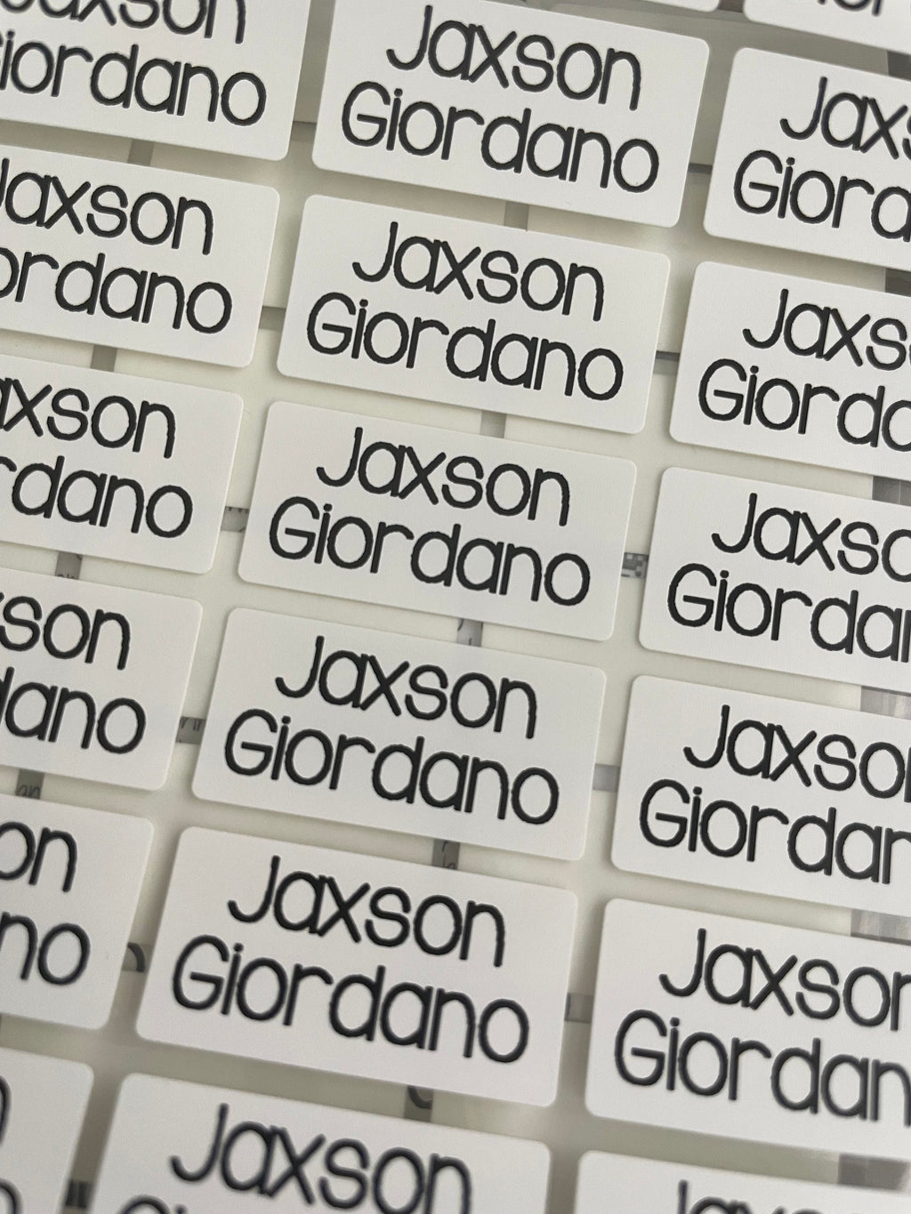 Iron On 24 Medium Clothing Labels