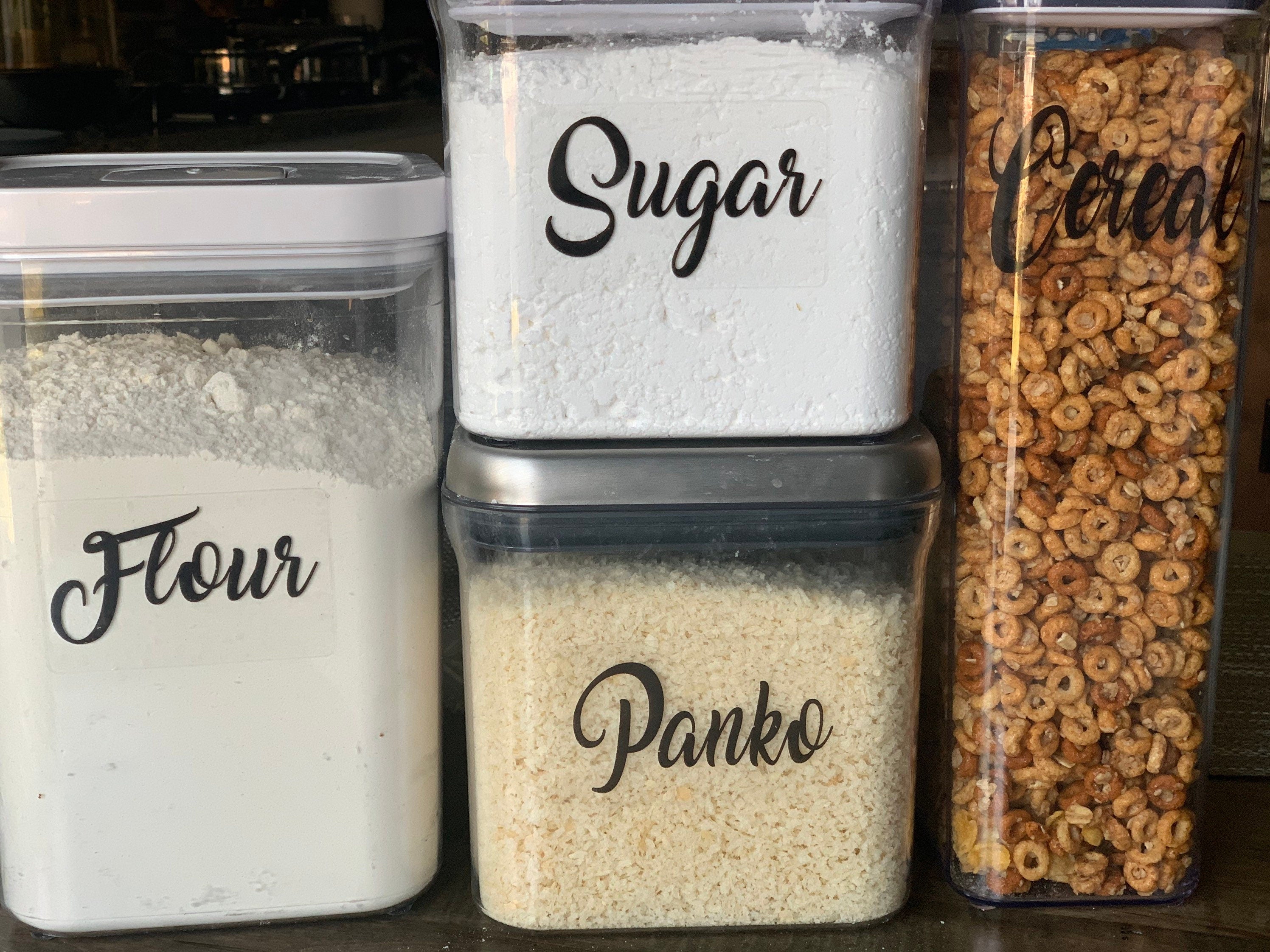 Pantry organizer 3.5” label container personalized house organizing labels, jar kitchen pantry labels, kitchen organization, waterproof custom labels storage